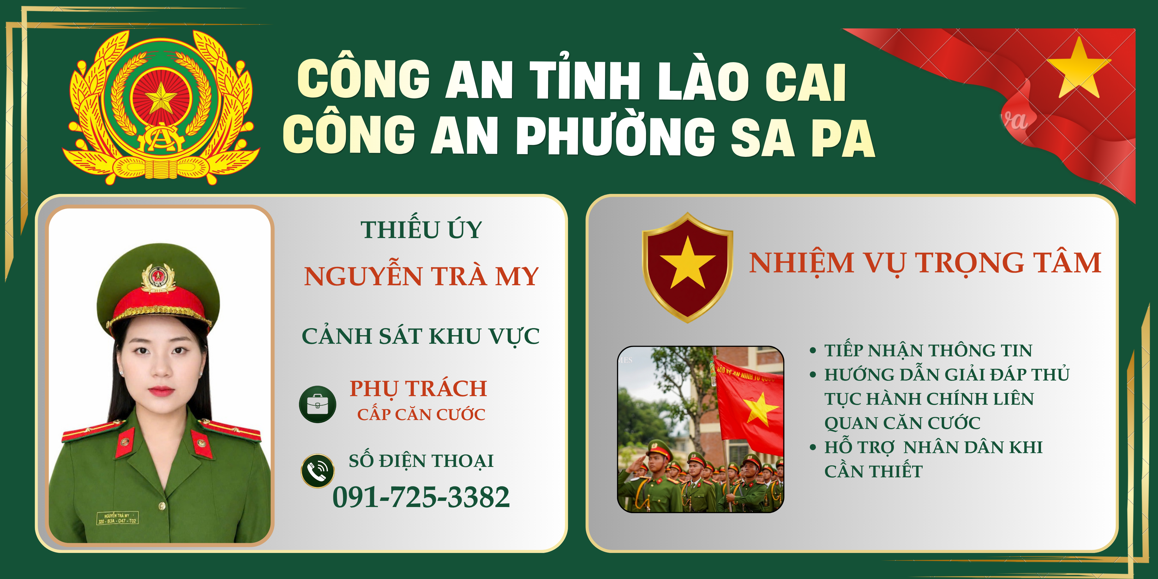 Thiếu Úy Nguyễn Trà My — Tswj Npav Pej Xeem — Hu 091.725.3382